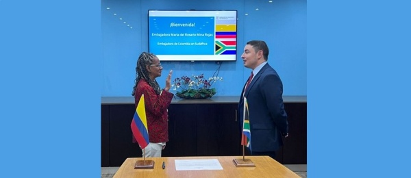 Toma de posesión y juramento de la nueva Embajadora de Colombia en Sudáfrica, María del Rosario Mina Rojas