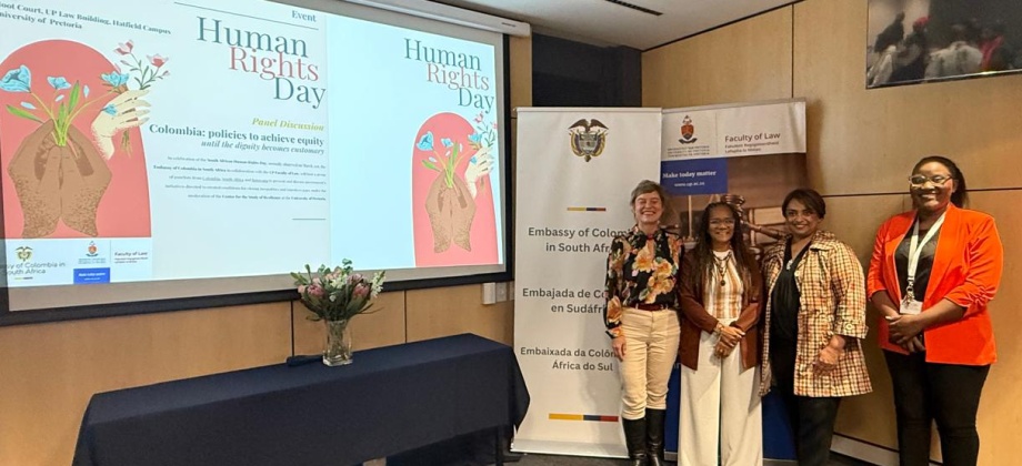 La Embajada de Colombia en Sudáfrica se une a la conmemoración del Día Nacional de Derechos Humanos en Sudáfrica