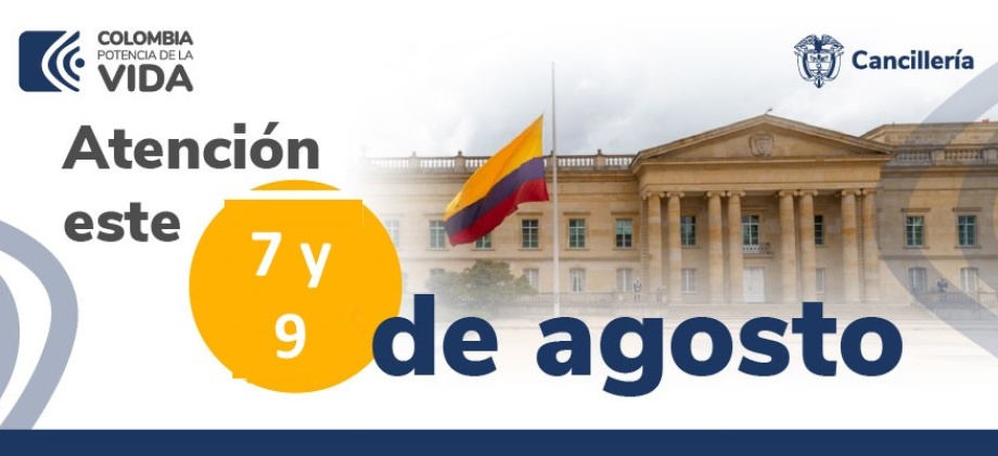 Embajada de Colombia en Sudáfrica y su sección consular no tendrán atención al público el 7 y 9 de agosto